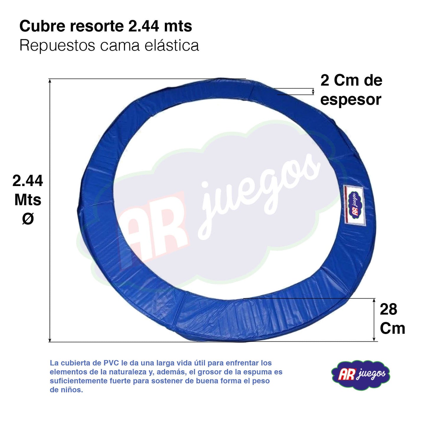 CUBRE RESORTE 2,44 - 8 FT - Mi tienda