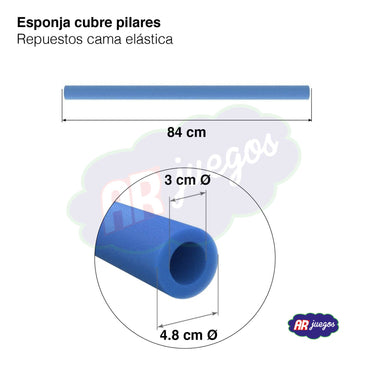 PAR DE ESPONJAS CUBRE PILARES, PARA TUBO (2,5CM) - Mi tienda