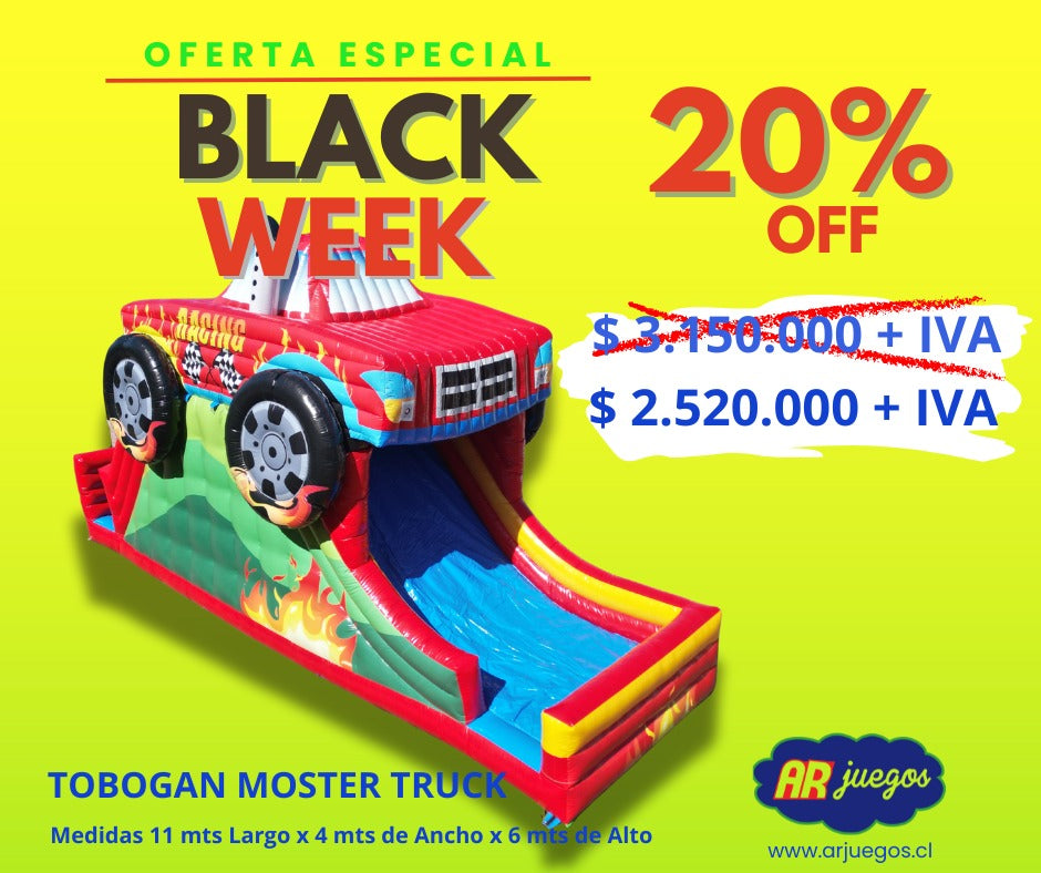 Tobogán Inflable Monster Truck