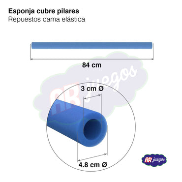 PAR DE ESPONJAS CUBRE PILARES, PARA TUBO (2,5CM)