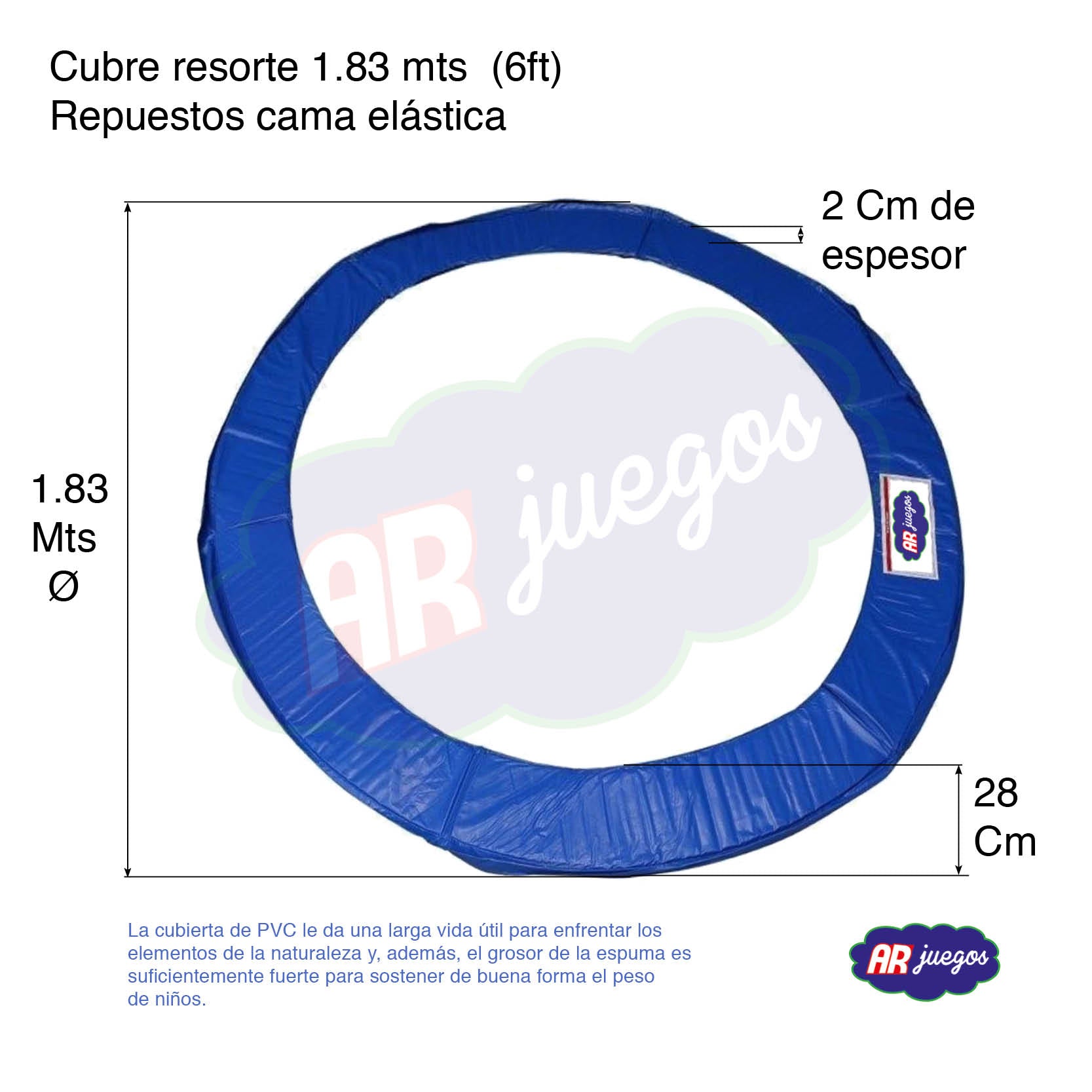 CUBRE RESORTE 1,83 - 6 FT - Mi tienda