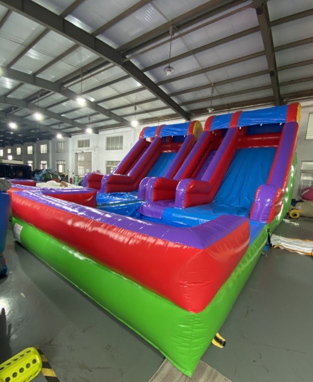 TOBOGAN CON PISCINA DESMONTABLE - MEDIDAS 9 LARGO X 5 ANCHO X 3,5 ALTO - Mi tienda